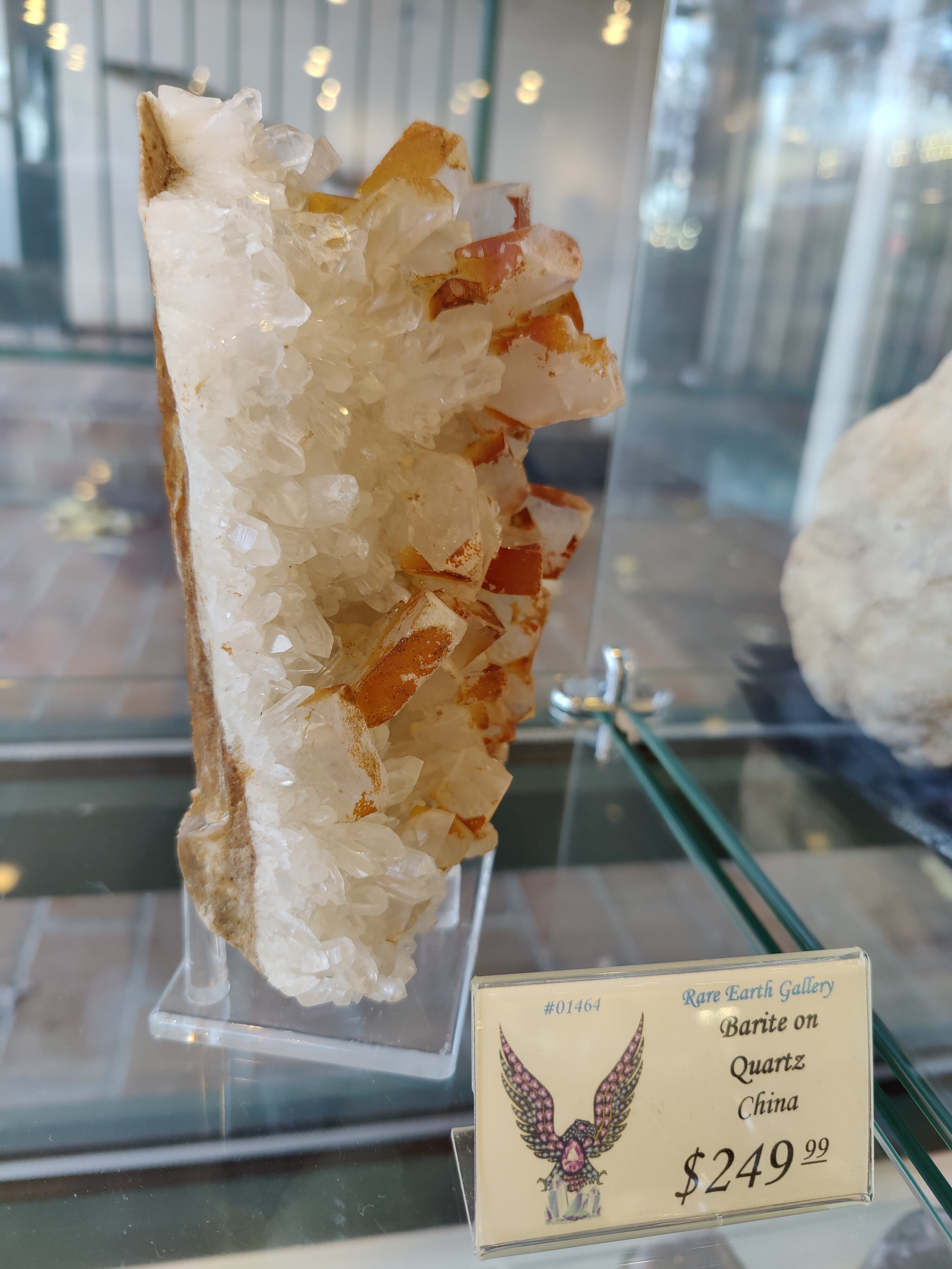 Large Orange Barite on Quartz | Minerals | Wiccan Center