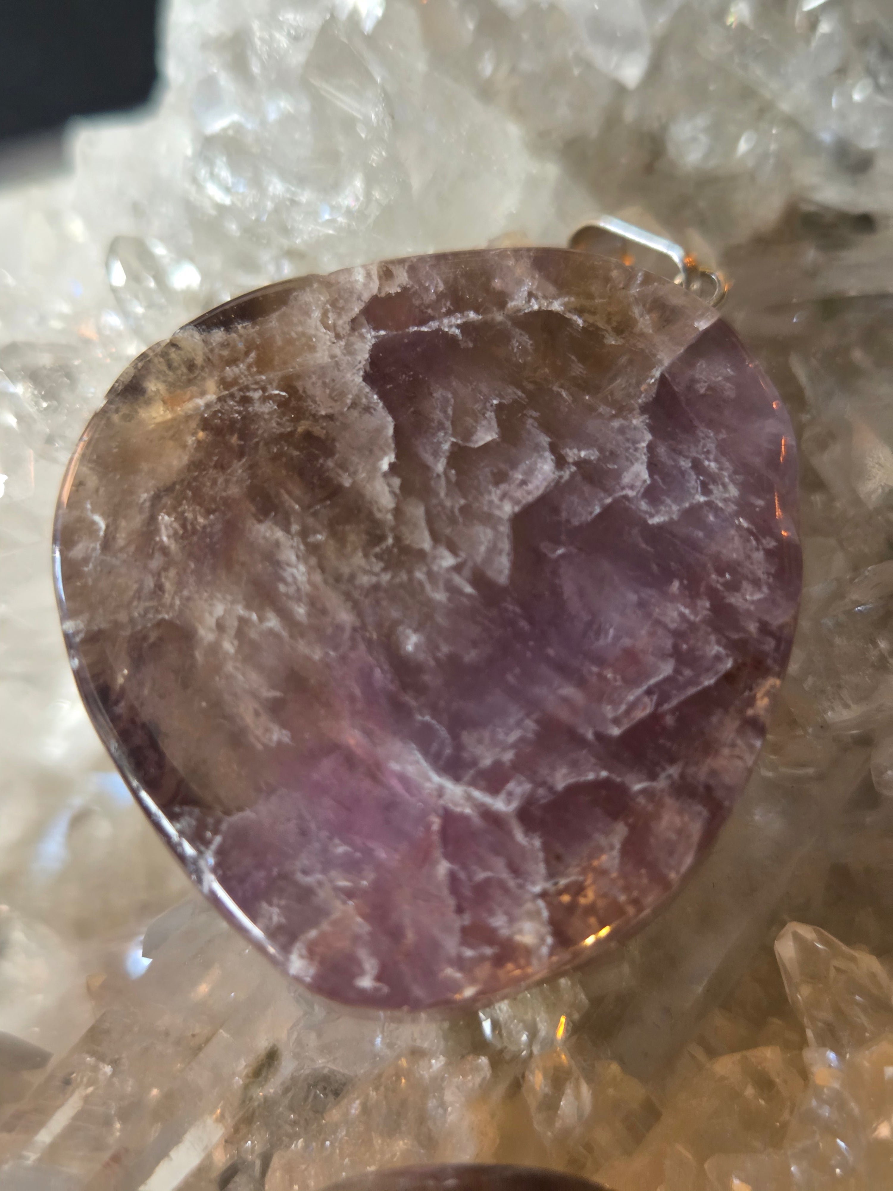 Super 7 (Melody Stone) Pendant – Rough (.5") or Polished Slice (1") • Spiritual Awakening & Harmony | | Wiccan Center