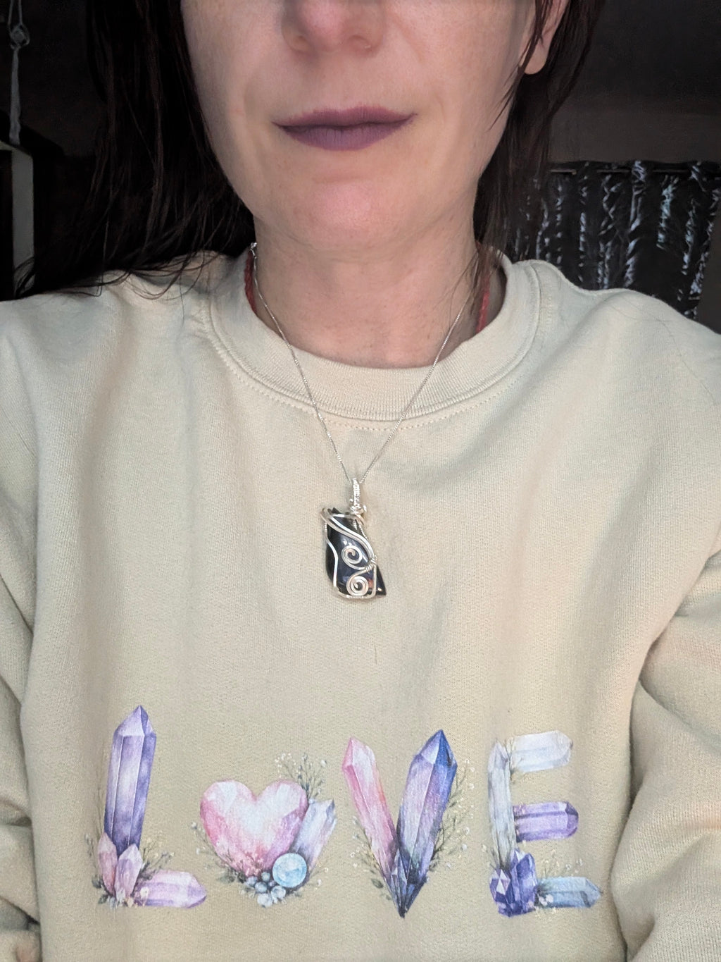 Silver .999 Fine Purpurite Handmade Pendant Necklace –Hand-Wrapped Artisan Pendant for Clarity & Expression | Necklace | Wiccan Center