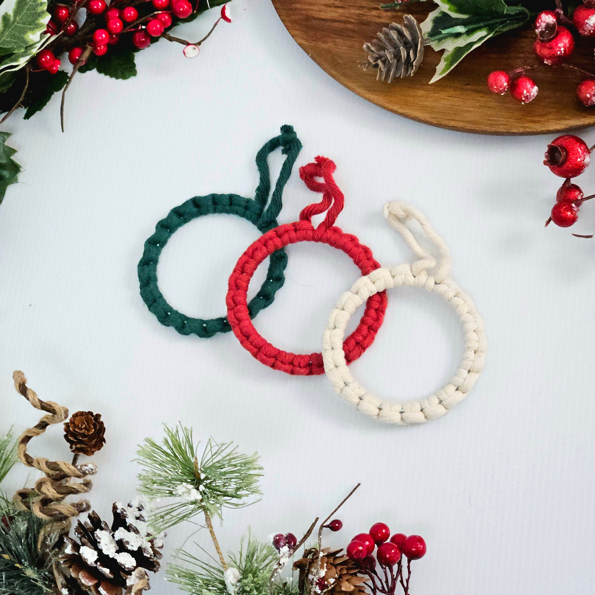 DIY Christmas ornament kit. Macrame christmas ornament set. Christmas craft kits for adults and kids. Boho ornament. Christmas home decor | diy kit | Wiccan Center