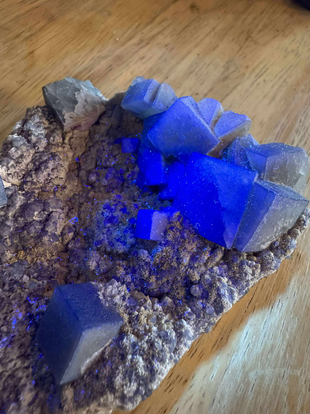 Dark Blue UV-Reactive Fluorite Specimen | | Wiccan Center