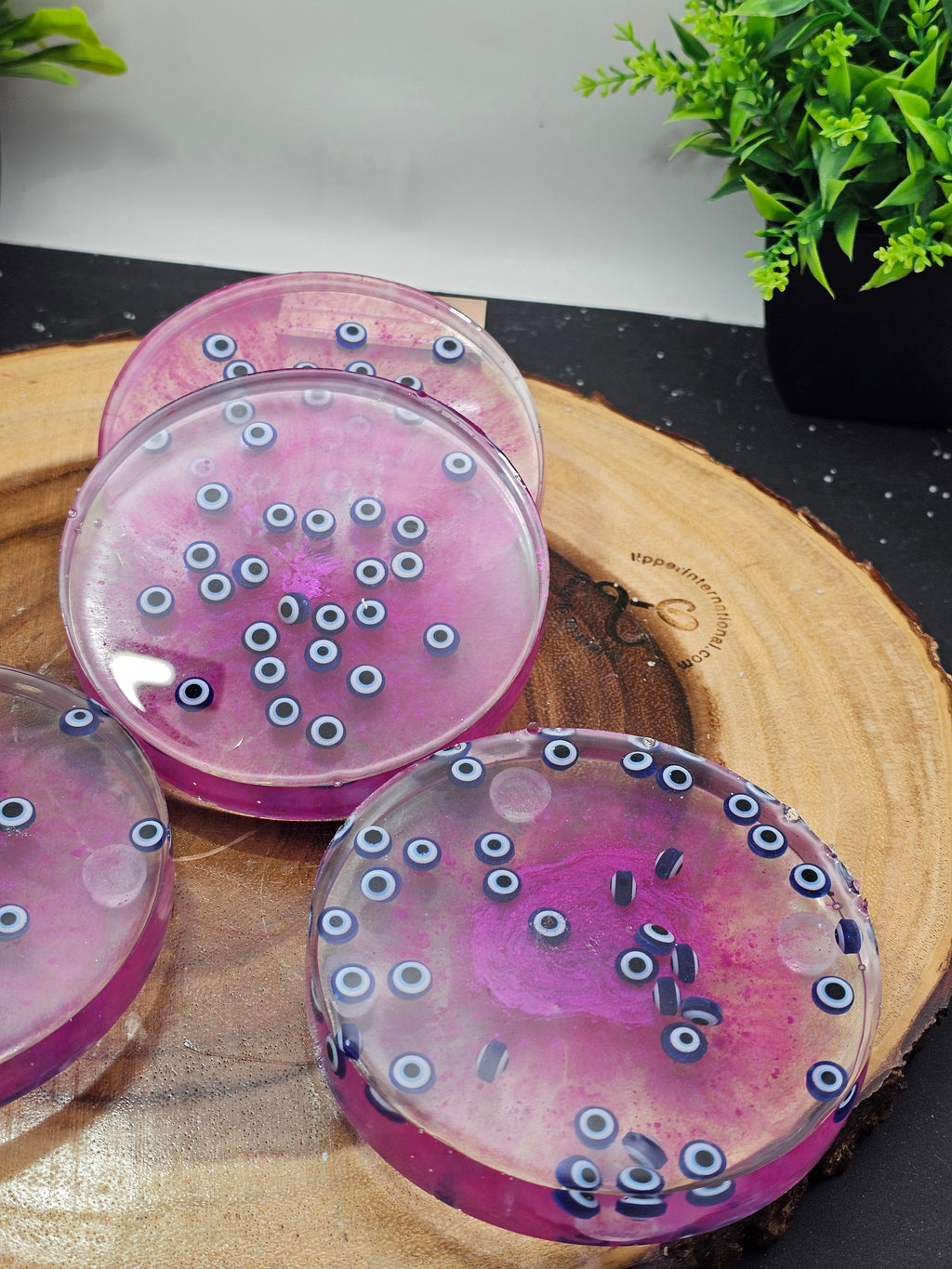 Lucky evil eye coaster set | Crystal Accessories | Wiccan Center
