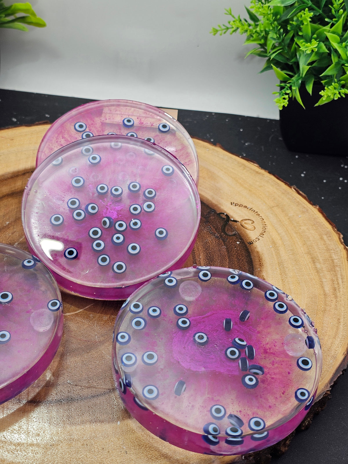 Lucky evil eye coaster set | Crystal Accessories | Wiccan Center