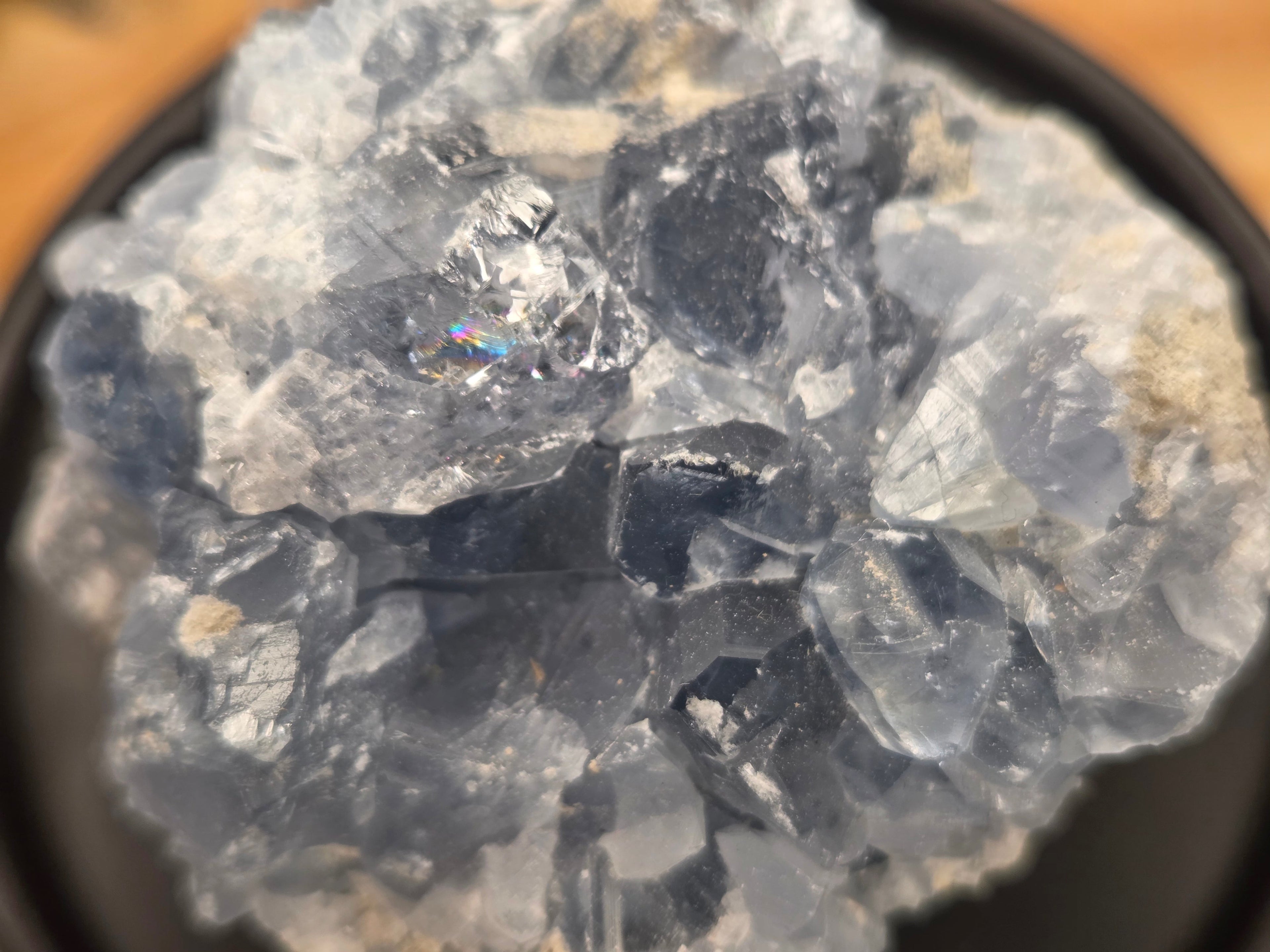 Celestite Crystal Clusters (100–300 g) – Peace • Angelic Connection • Clarity | | Wiccan Center