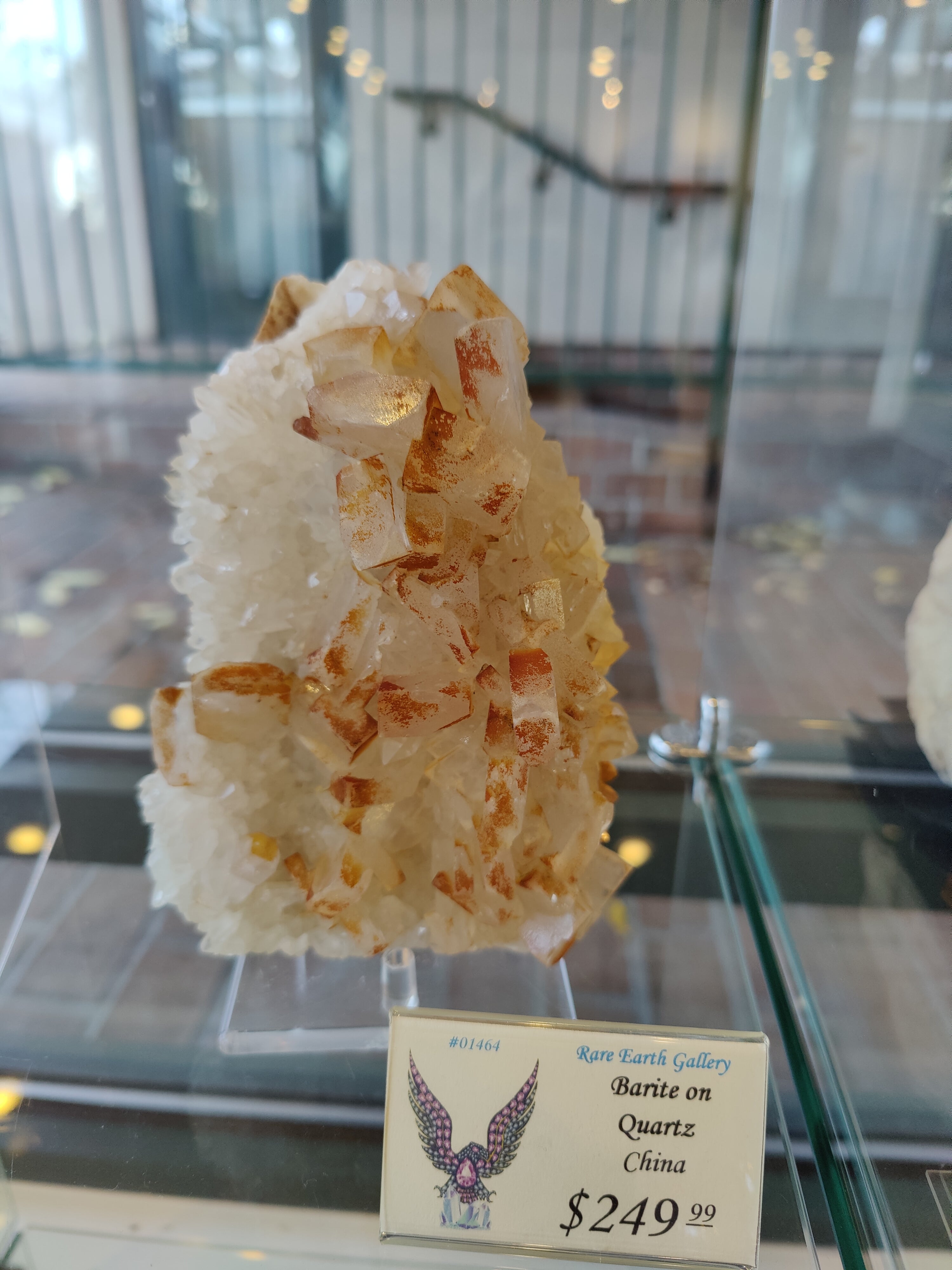 Large Orange Barite on Quartz | Minerals | Wiccan Center