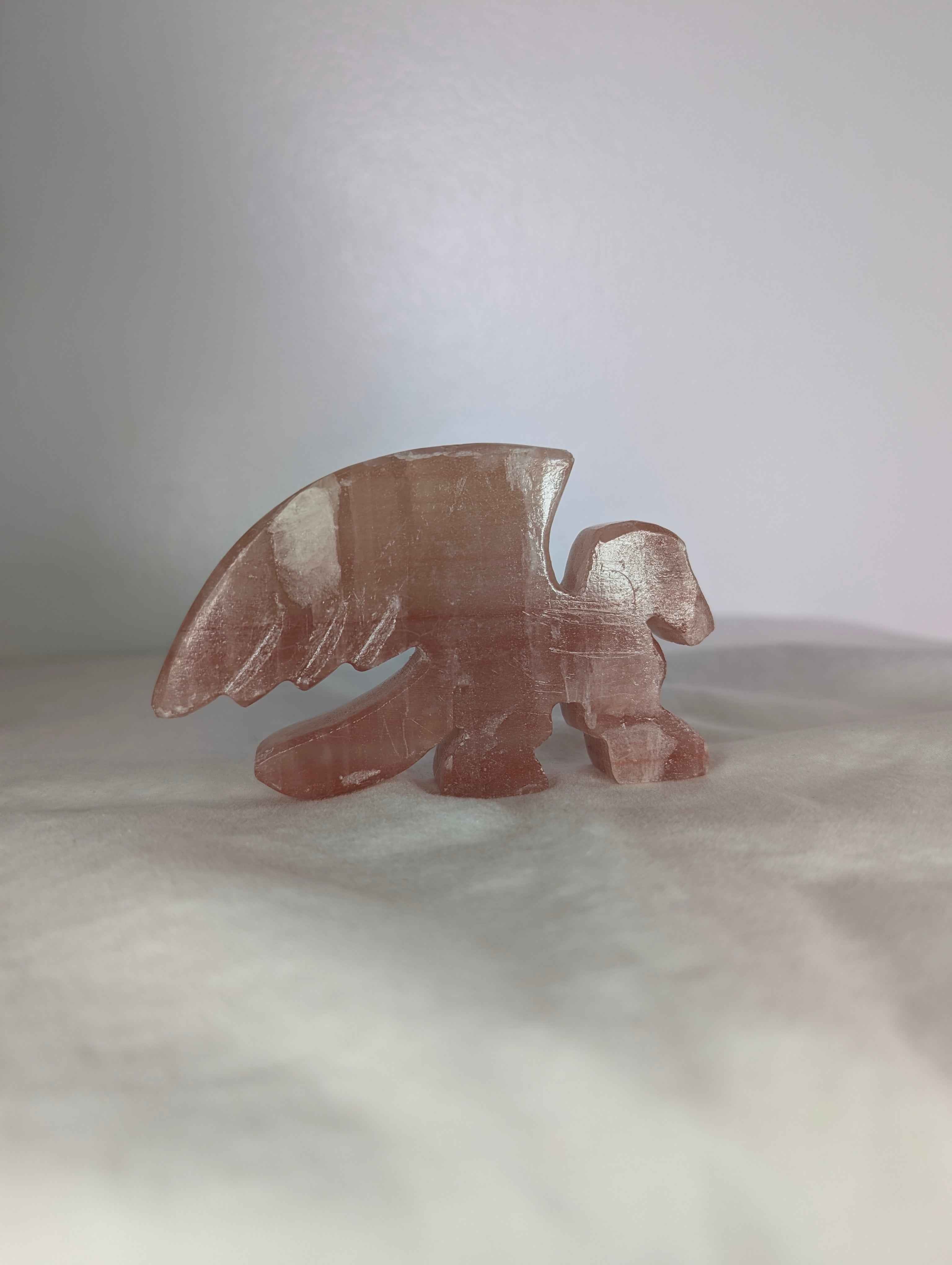 Mangano Calcite Griffin Carving – Heart Healing Guardian | | Wiccan Center