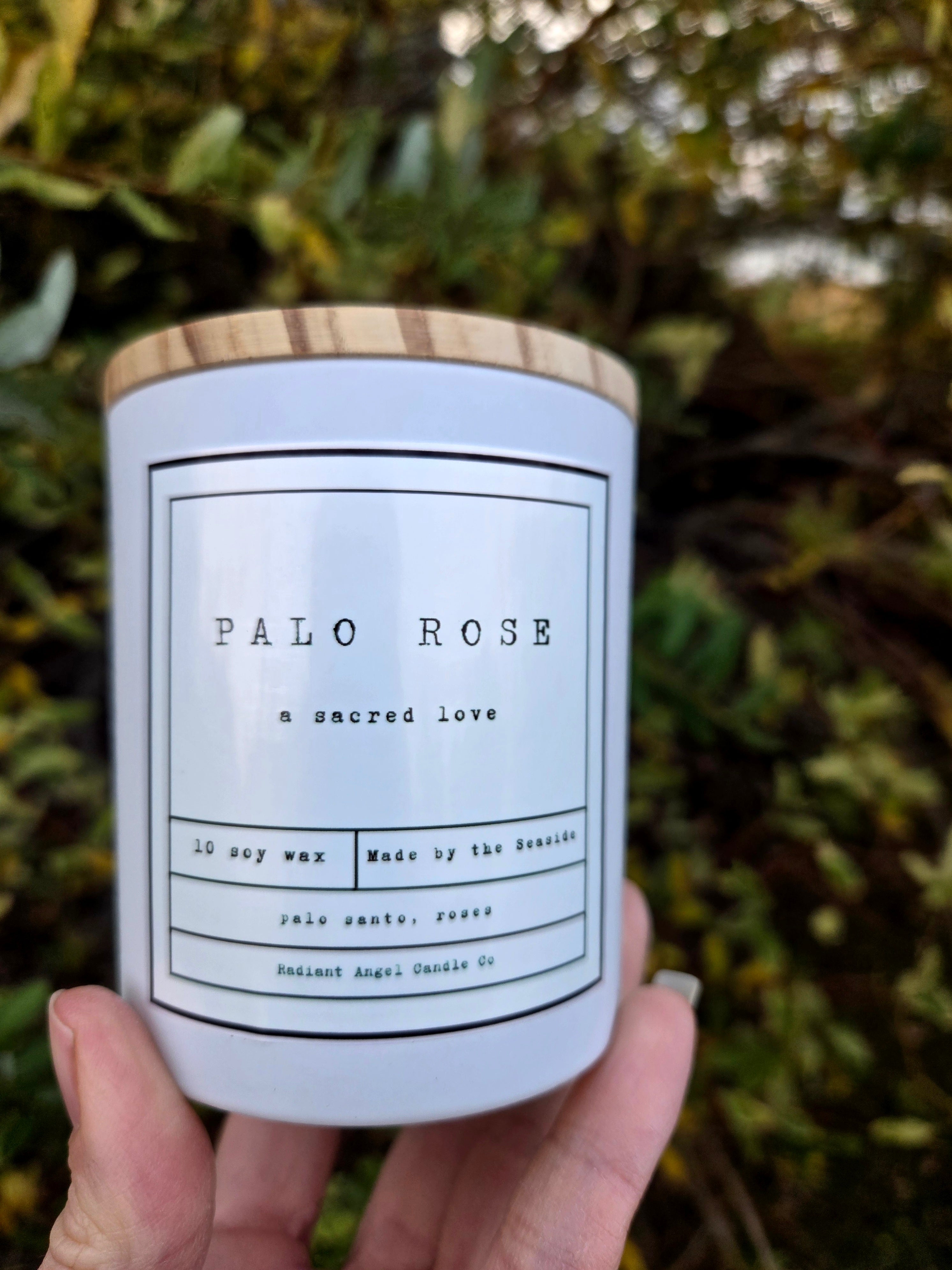 Palo Santo & Rose Scented Soy Candle | Candle | Wiccan Center