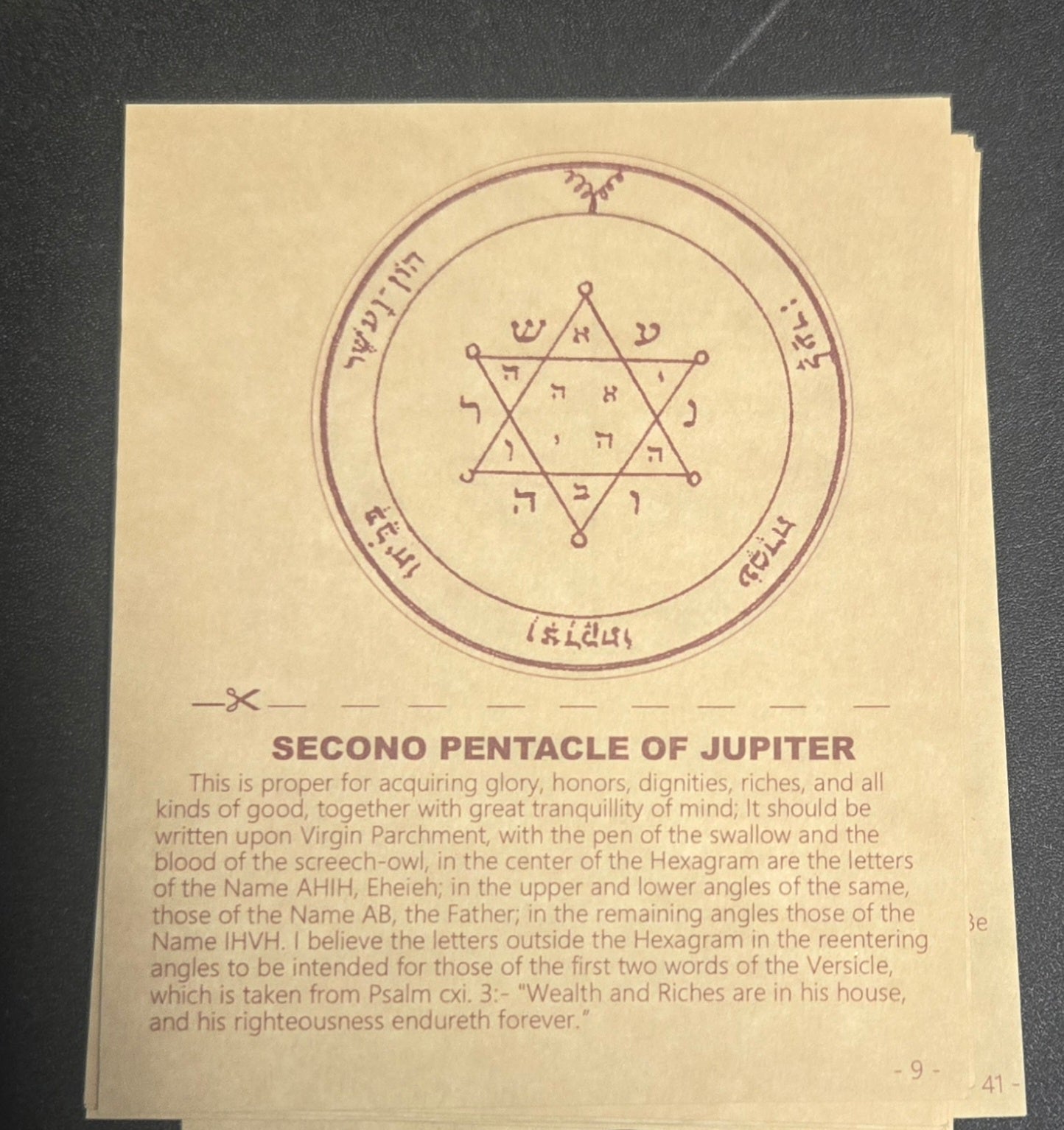 "Unlock the Mystical: 46-Piece Solomon Seals Parchment Set for Divine Manifestation" | Ritual Spell | Wiccan Center