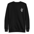 Rock On Skeleton Embroidered Sweatshirt | Sweatshirts | Wiccan Center
