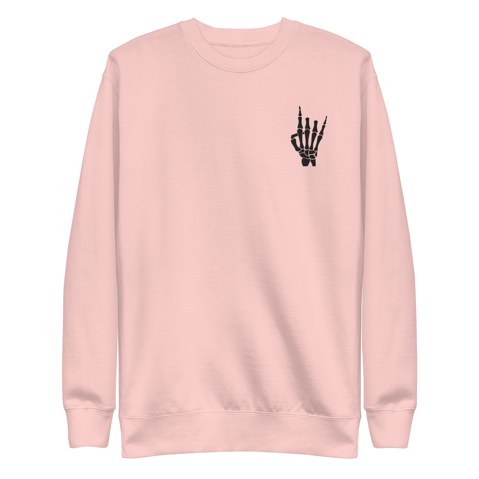 Rock On Skeleton Embroidered Sweatshirt | Sweatshirts | Wiccan Center