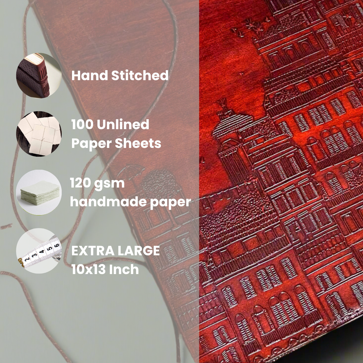 European Adventure: 10x13 Leather Journal | Journal | Wiccan Center