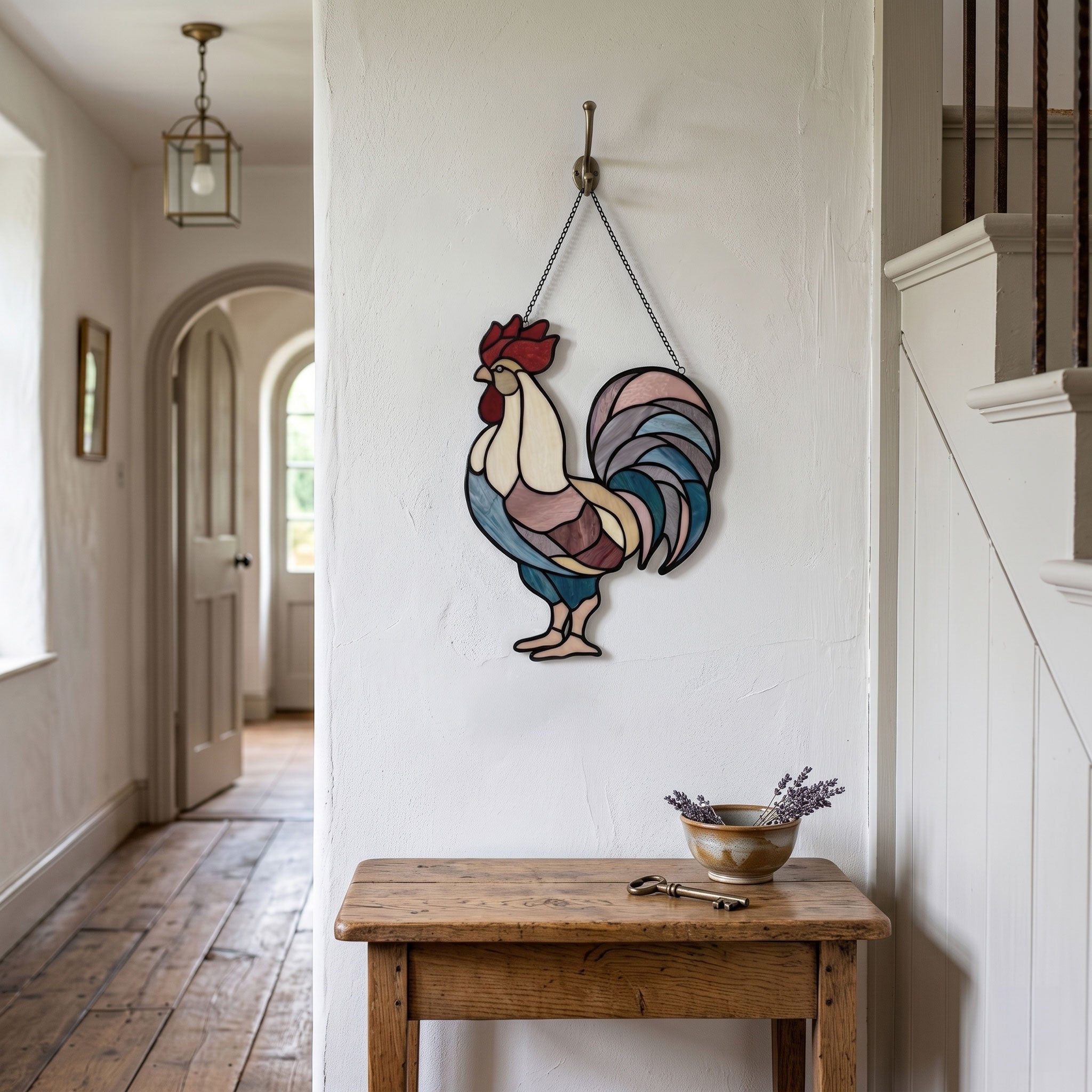 Rooster Stained Glass Pattern PDF & PNG | Crafting Patterns & Molds | Wiccan Center