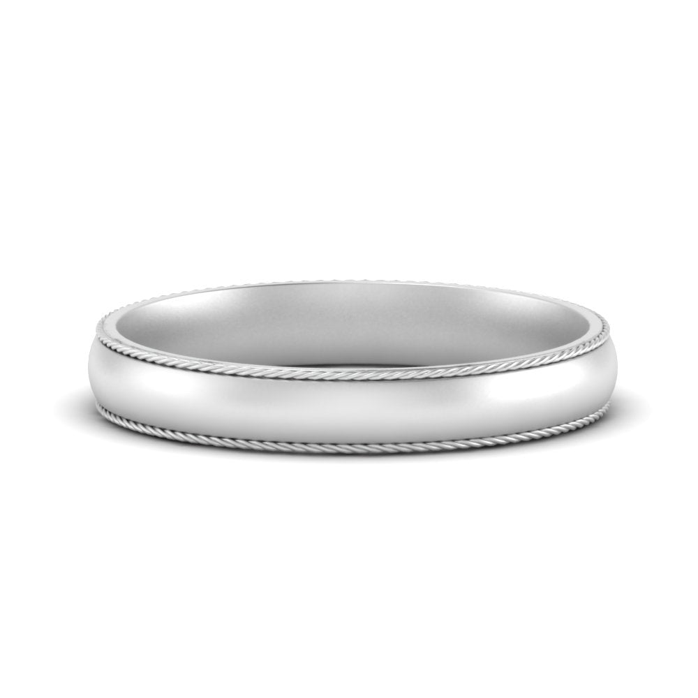 Rope Design Comfort Fit Mens Band