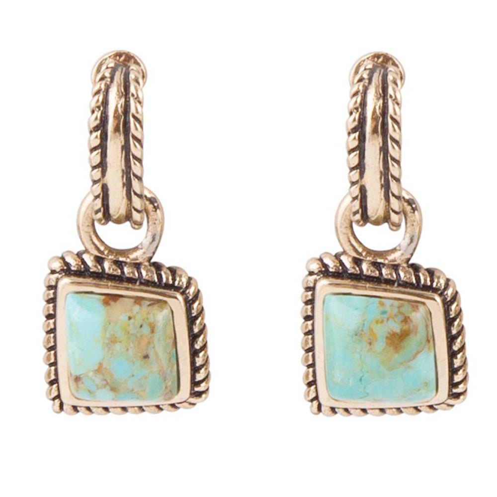 Roped Around Turquoise and Bronze Earrings | Earrings | Wiccan Center