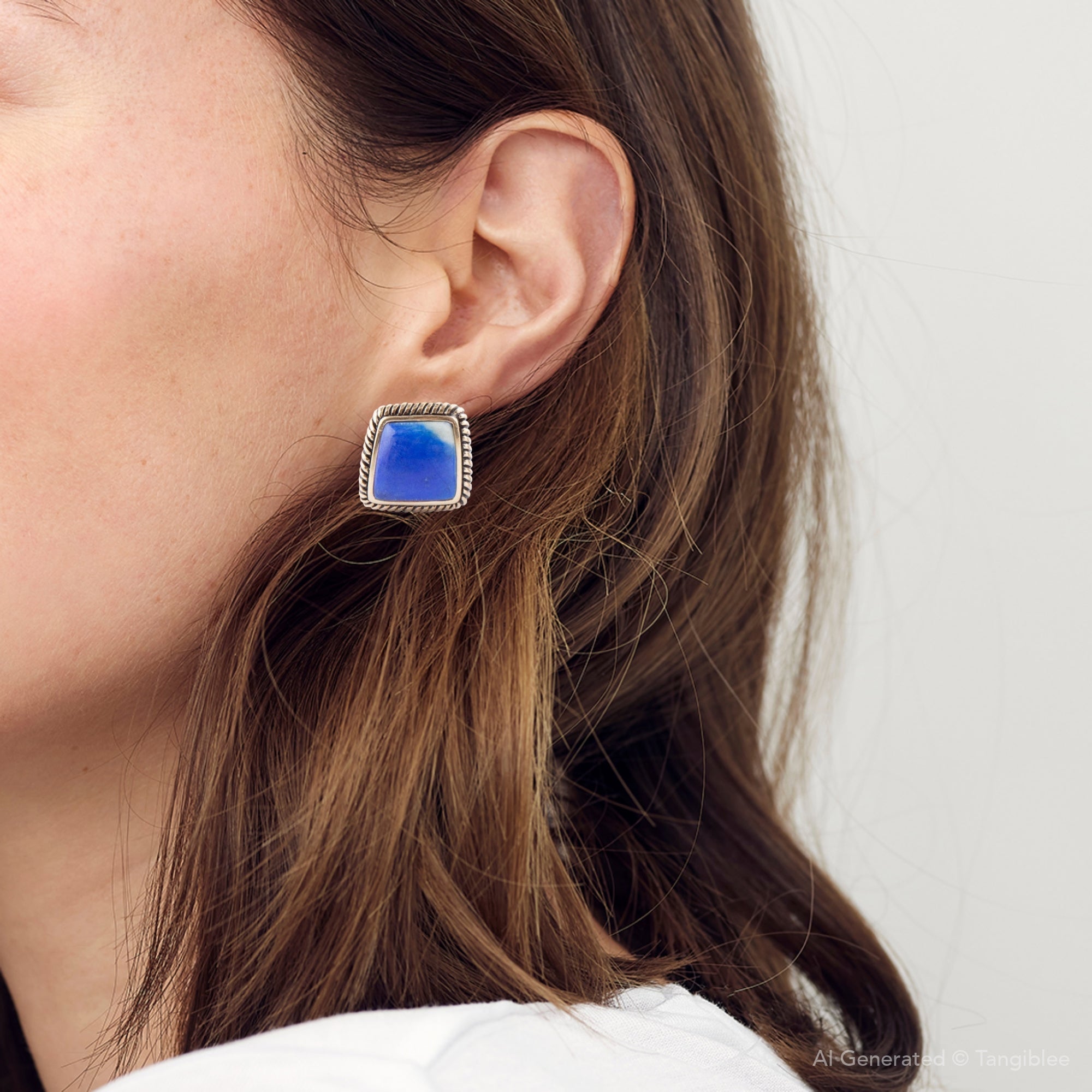 Roped Blue Lapis Golden Clip Earrings | Earrings | Wiccan Center