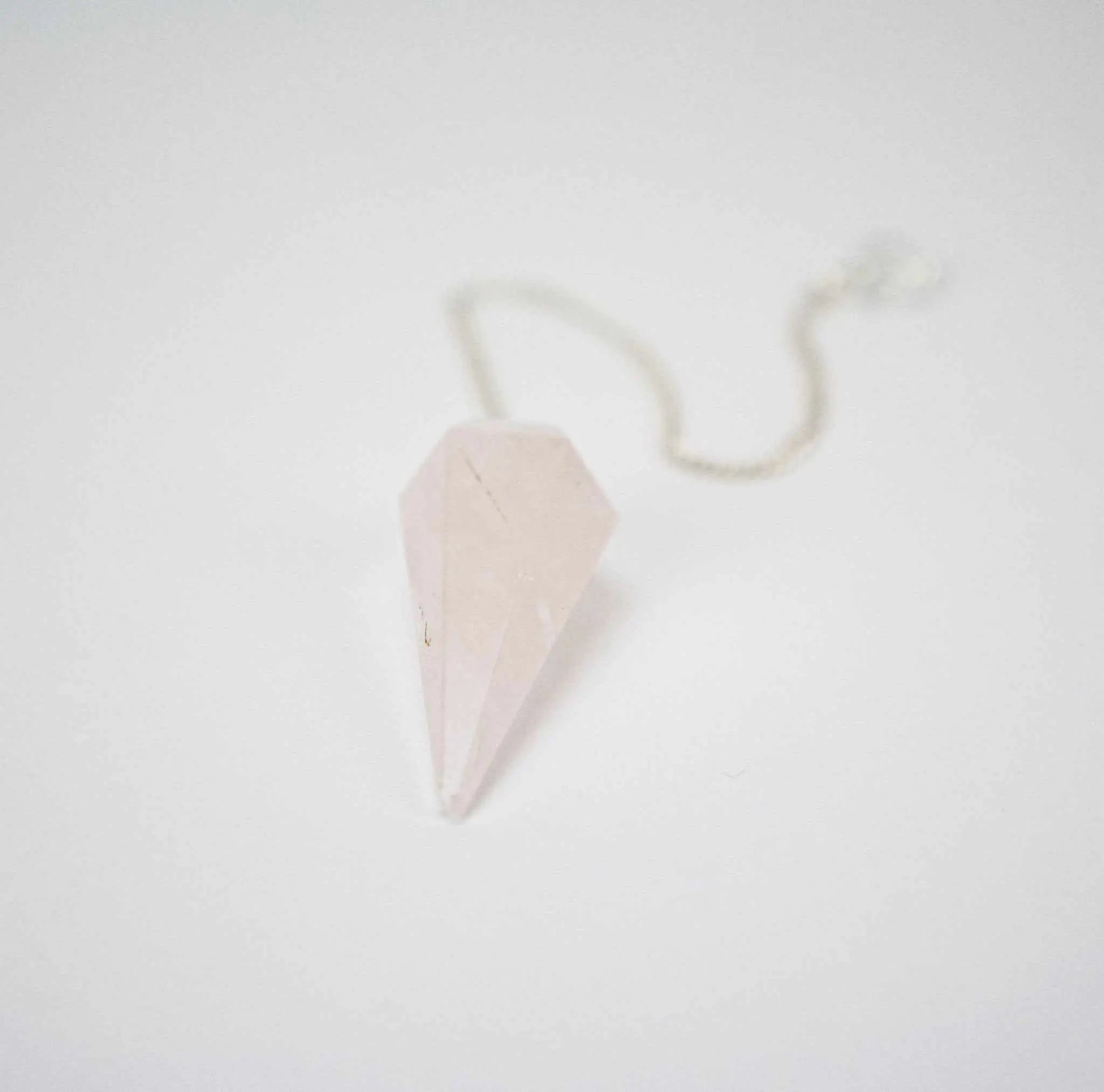 Rose Quartz Pendulum 6 sided point 1.5" | Pendulums | Wiccan Center