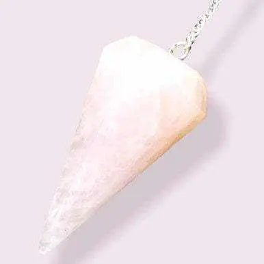 Rose Quartz Pendulum 6 sided point 1.5" | Pendulums | Wiccan Center