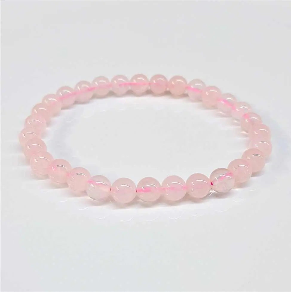 Rose Quartz Round Bead Bracelet - Nurturing Love | Bracelets | Wiccan Center