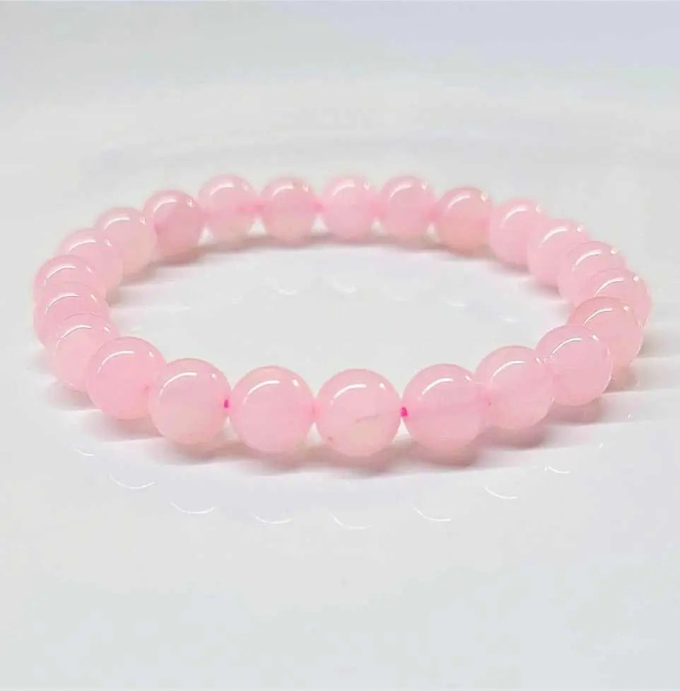 Rose Quartz Round Bead Bracelet - Nurturing Love | Bracelets | Wiccan Center