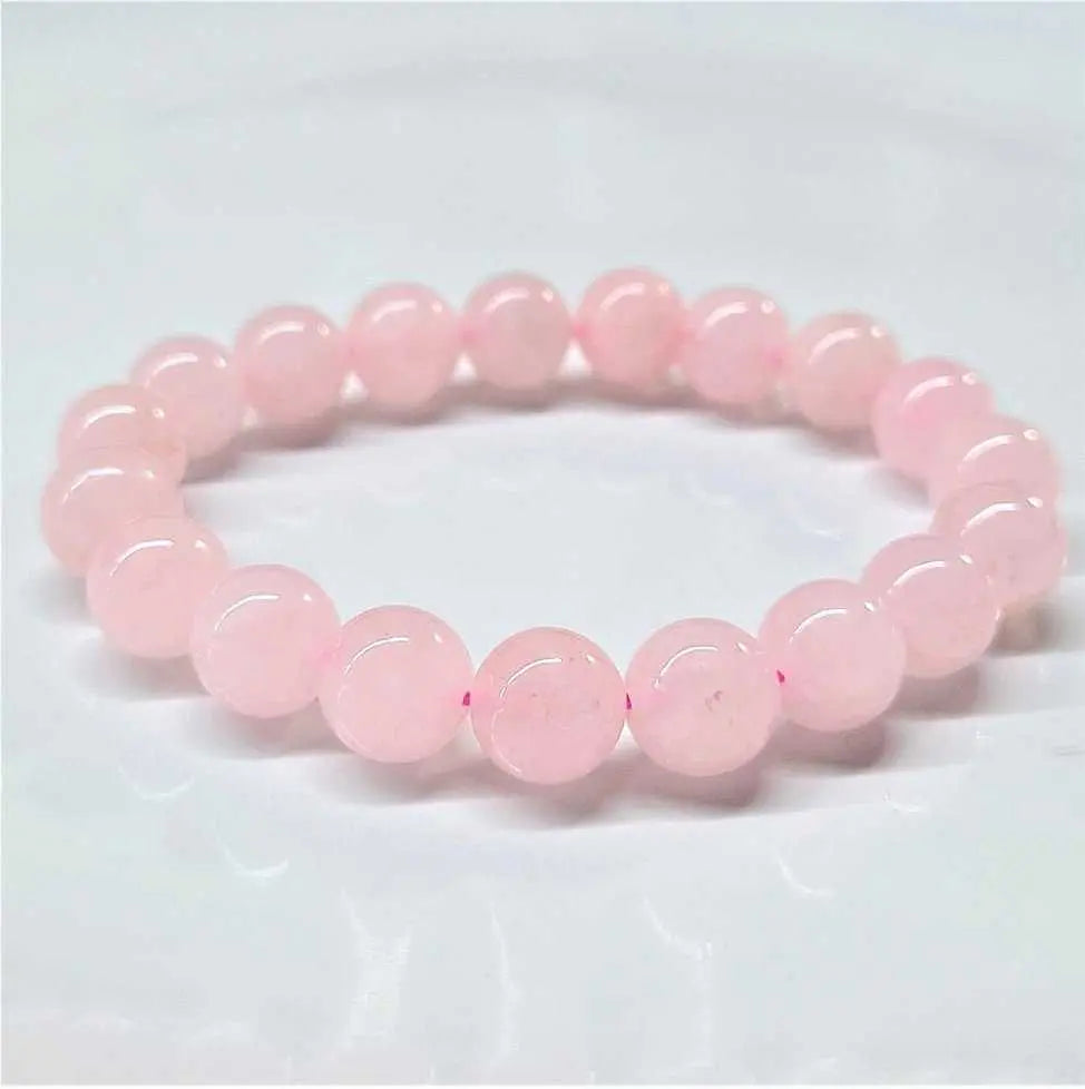 Rose Quartz Round Bead Bracelet - Nurturing Love | Bracelets | Wiccan Center