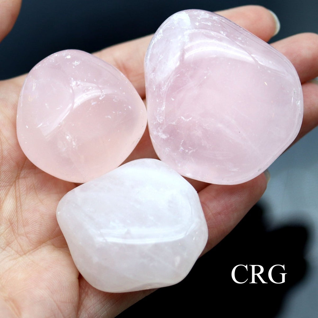 Rose Quartz Tumbled Gemstones from Brazil - 20-60 mm - 1 LB. LOT | Rose Quartz | Wiccan Center