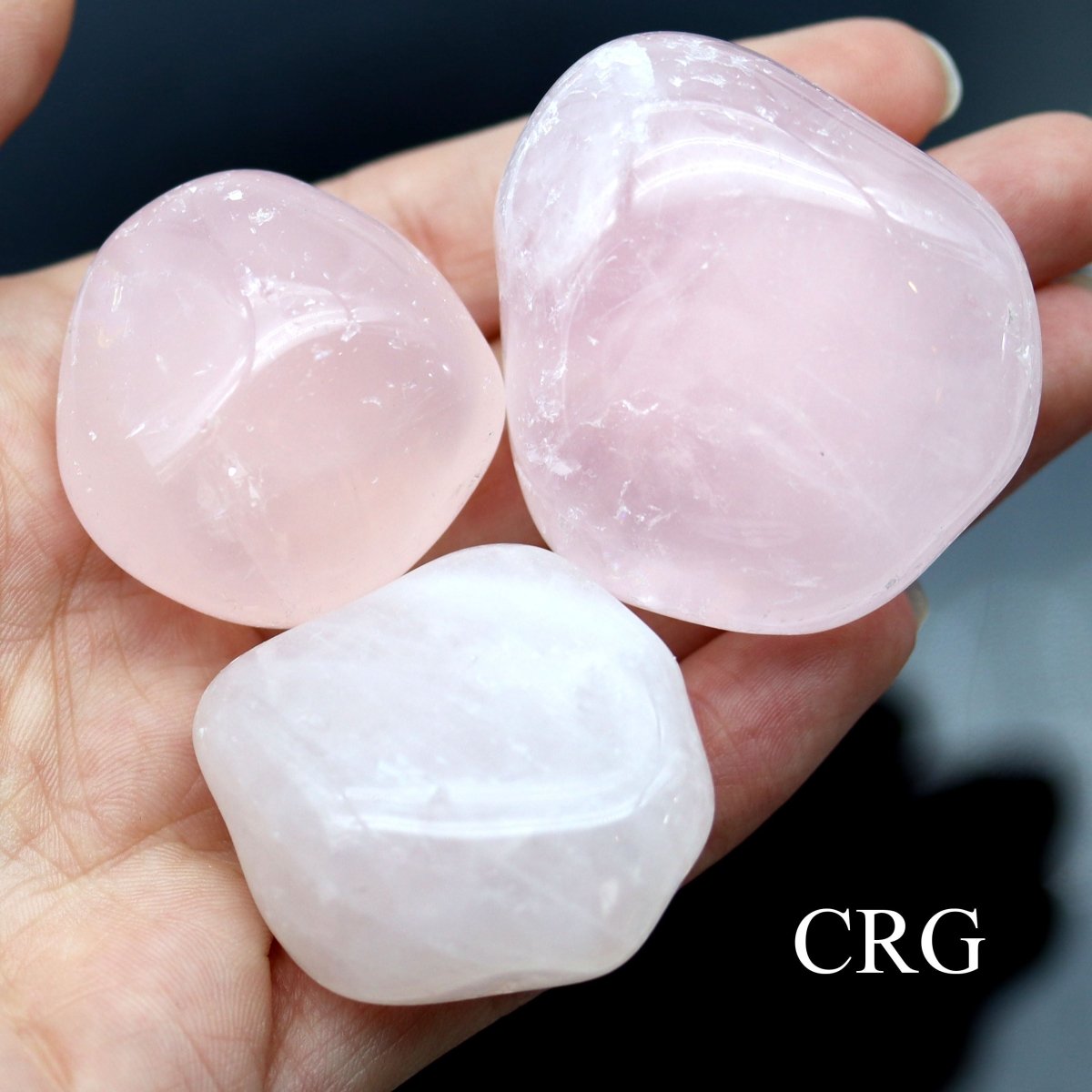 Rose Quartz Tumbled Gemstones from Brazil - 20-60 mm - 1 LB. LOT | Rose Quartz | Wiccan Center