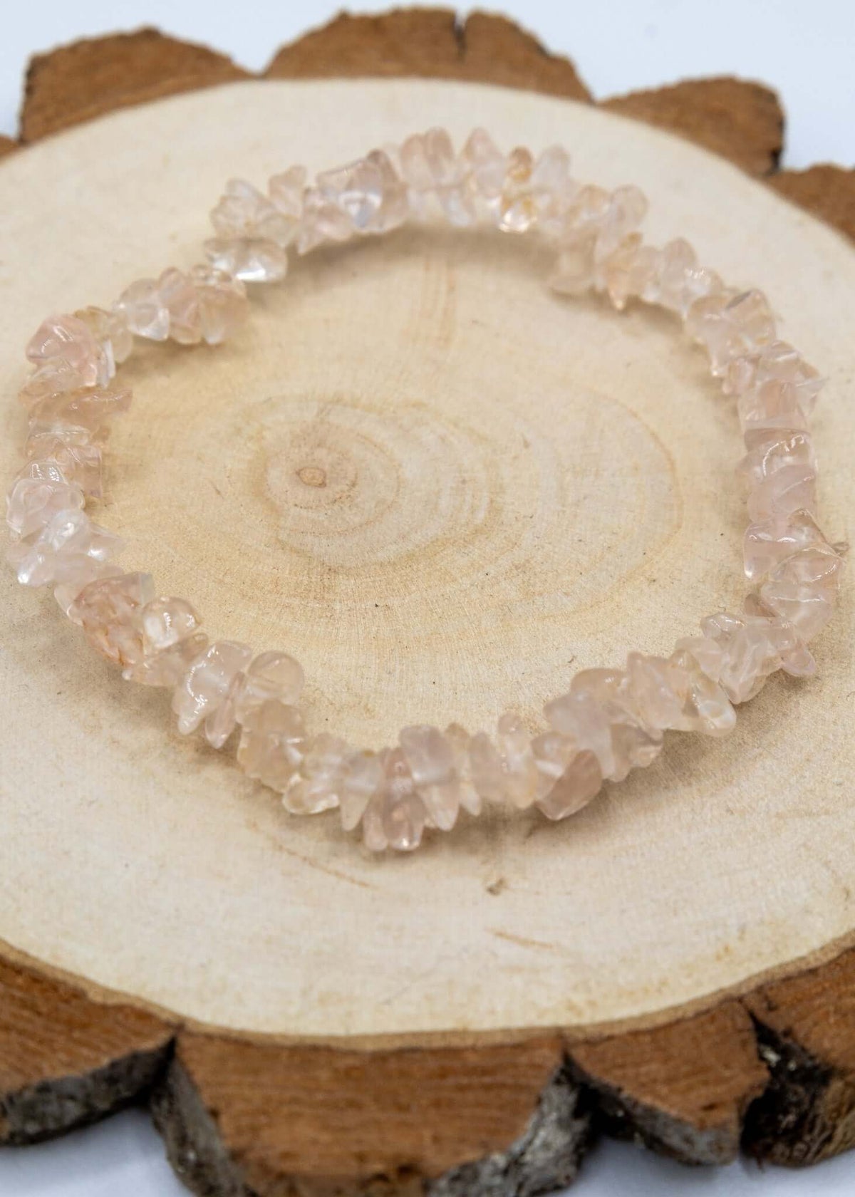 Rose Quartz Chip Stretch Bracelet | bracelets | Wiccan Center