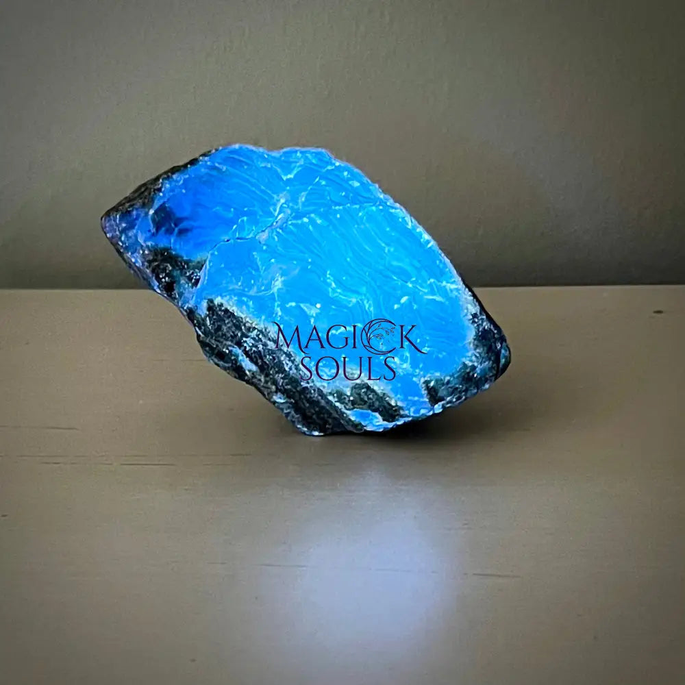 Rough Blue Sumatran Amber — Ancient UV Reactive Organic Gem from Indonesia