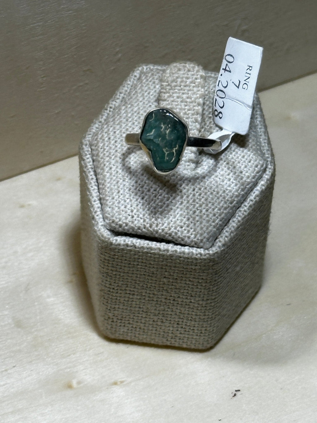 Rough Emerald Ring Size 7 (04.2028) | Rings | Wiccan Center