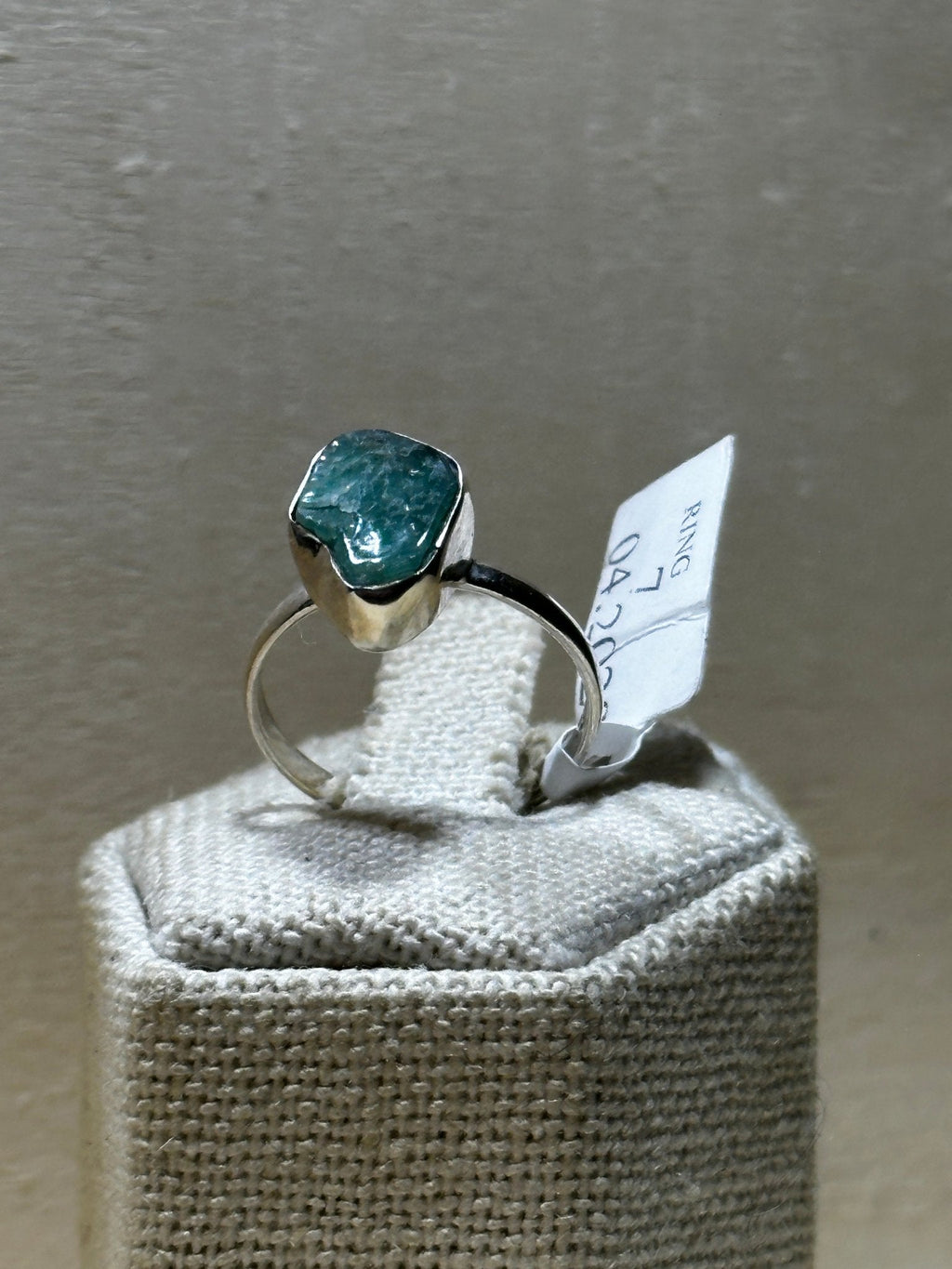 Rough Emerald Ring Size 7 (04.2028) | Rings | Wiccan Center