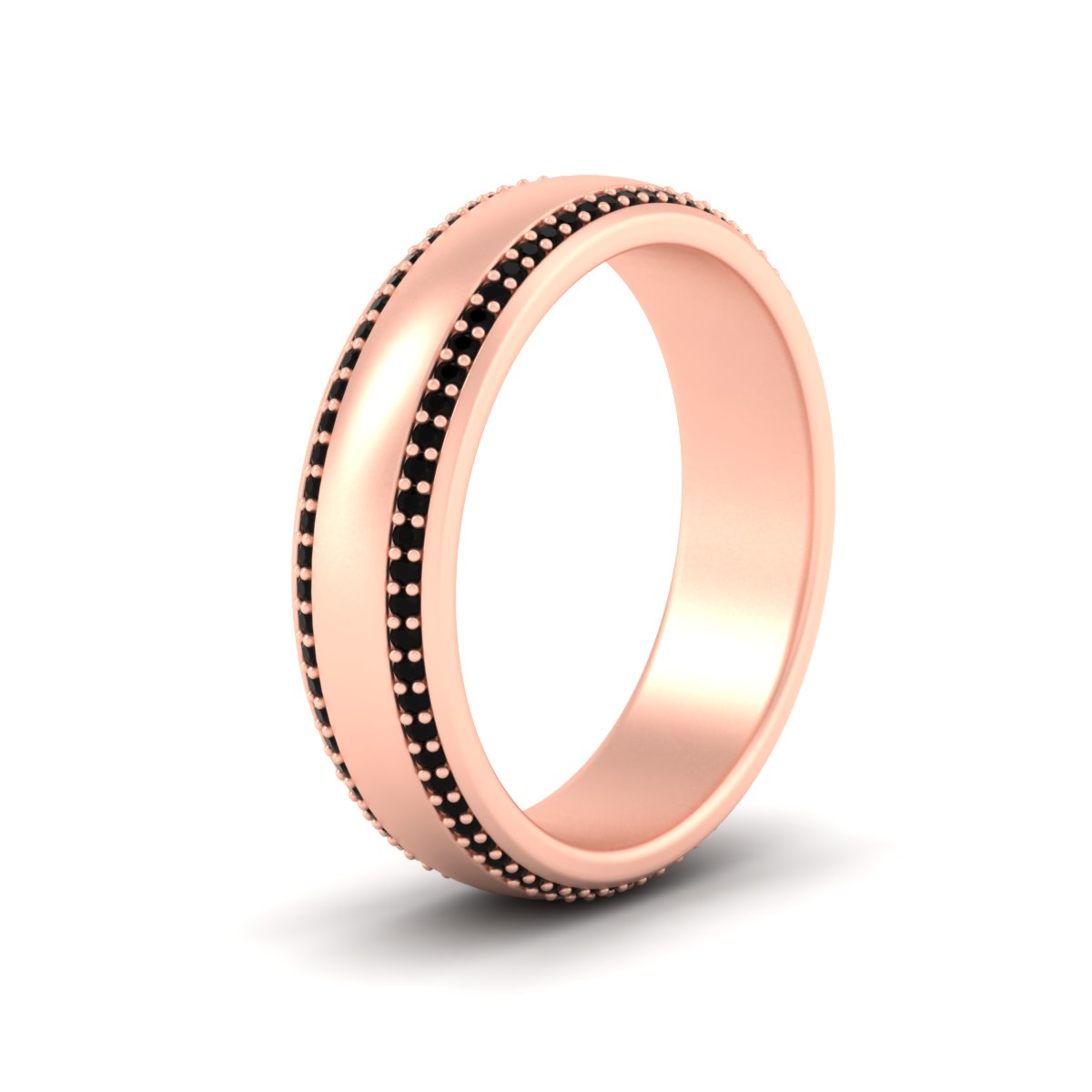 Beveled Edge Matte Eternity Mens Engagement Ring