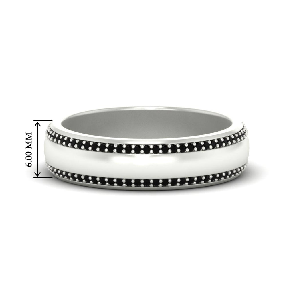 Beveled Edge Matte Eternity Mens Engagement Ring