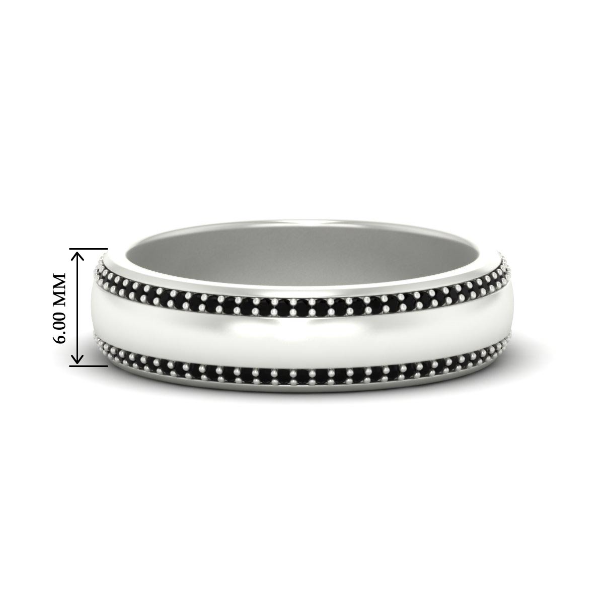 Beveled Edge Matte Eternity Mens Engagement Ring