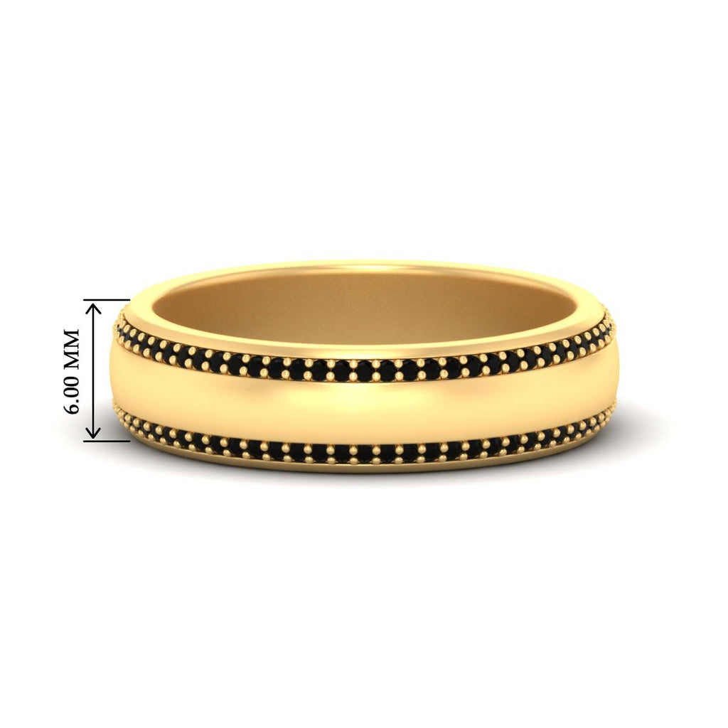 Beveled Edge Matte Eternity Mens Engagement Ring