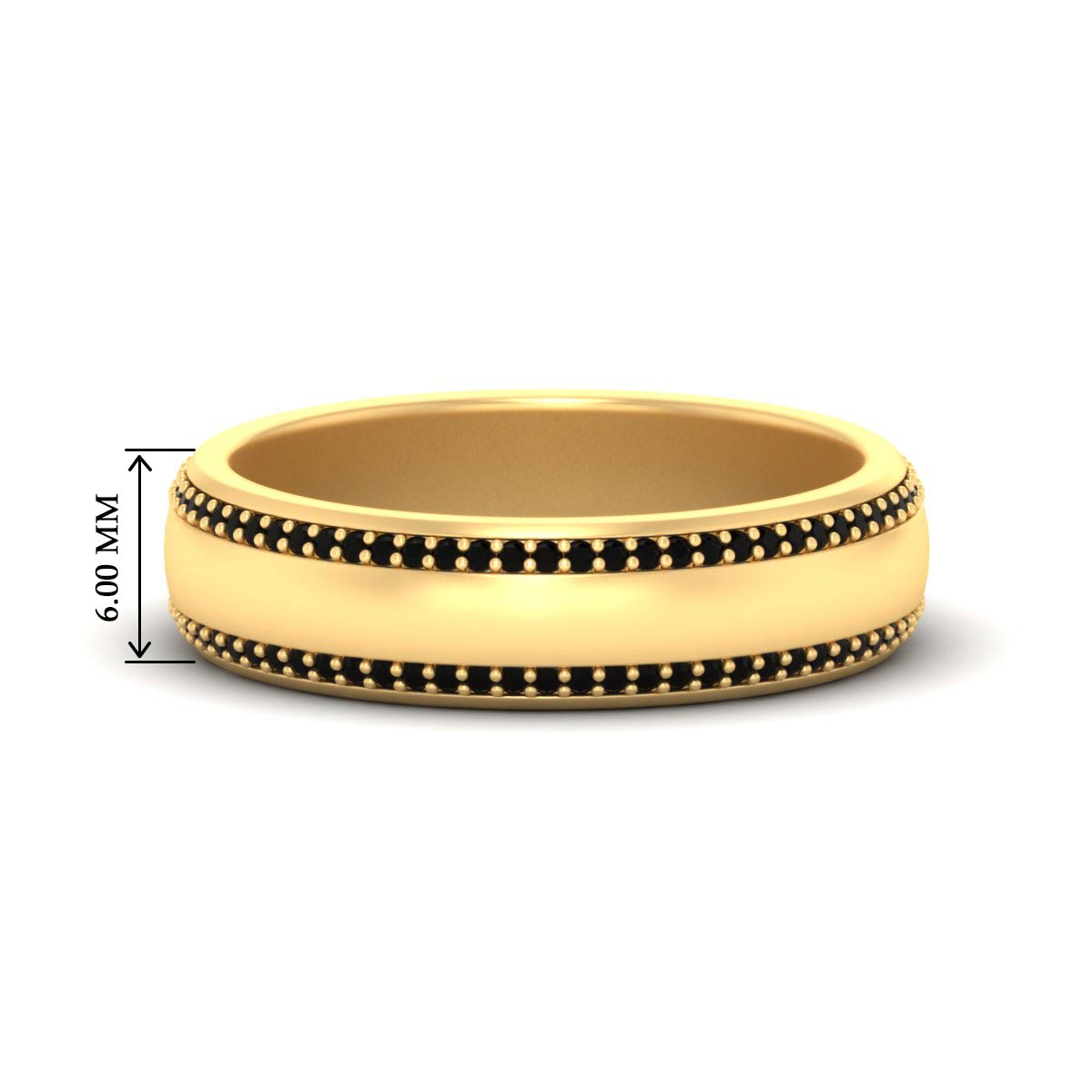 Beveled Edge Matte Eternity Mens Engagement Ring
