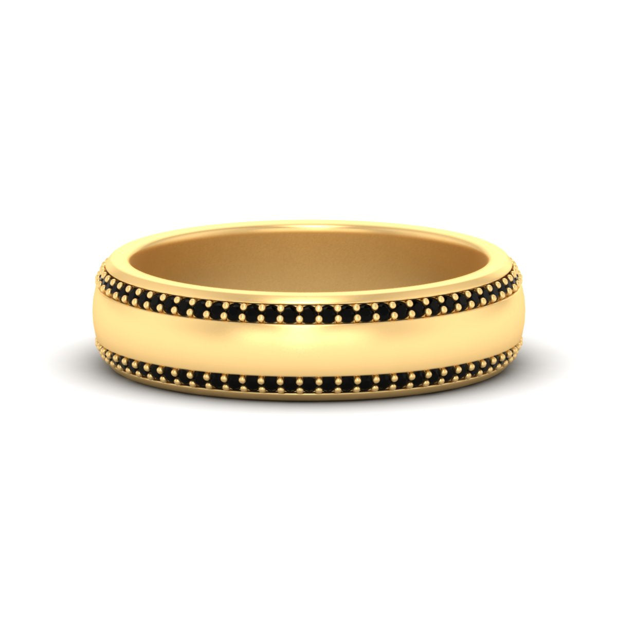 Beveled Edge Matte Eternity Mens Engagement Ring
