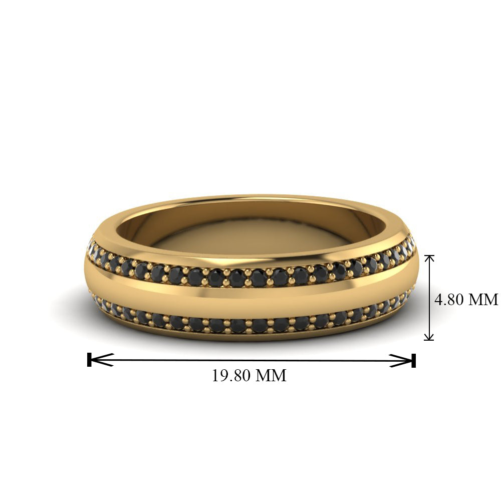 Beveled Edge Matte Eternity Mens Engagement Ring