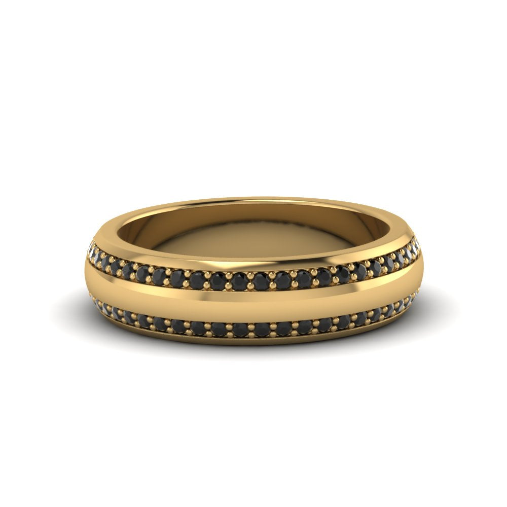 Beveled Edge Matte Eternity Mens Engagement Ring