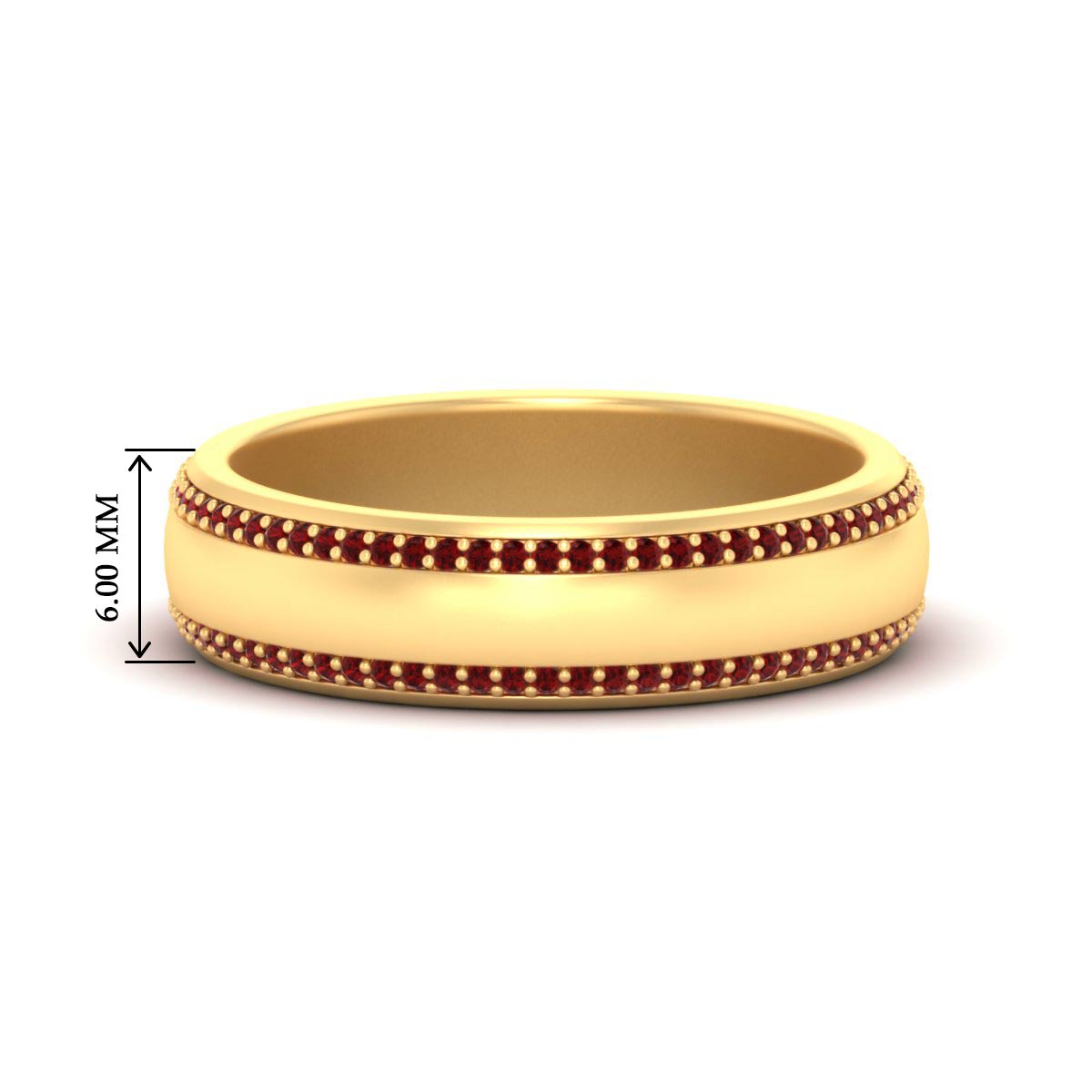 Beveled Edge Matte Eternity Mens Engagement Ring
