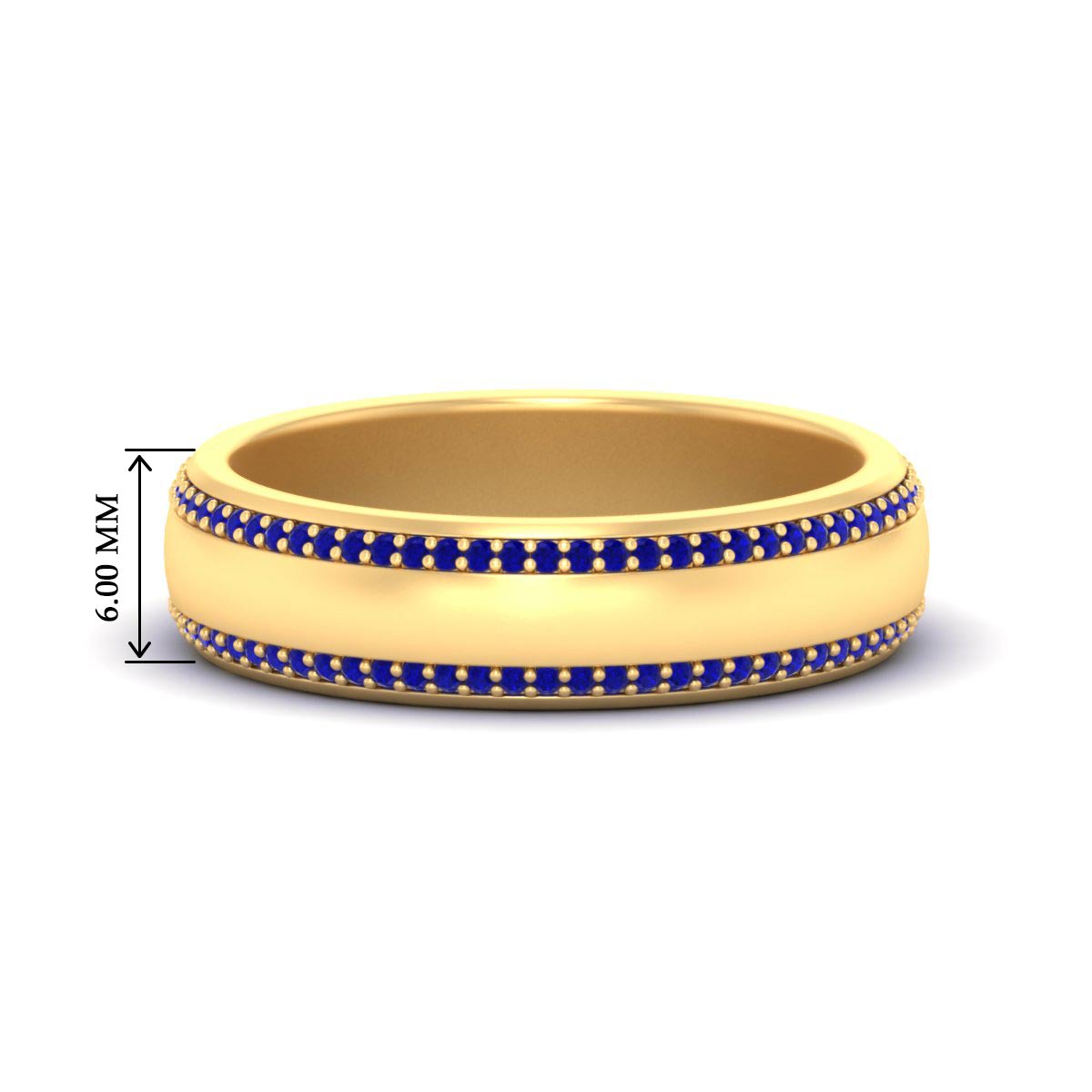 Beveled Edge Matte Eternity Mens Engagement Ring