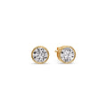 Bezel-Set Brilliant Round Diamond Solitaire Stud Earrings [IGI Certified]