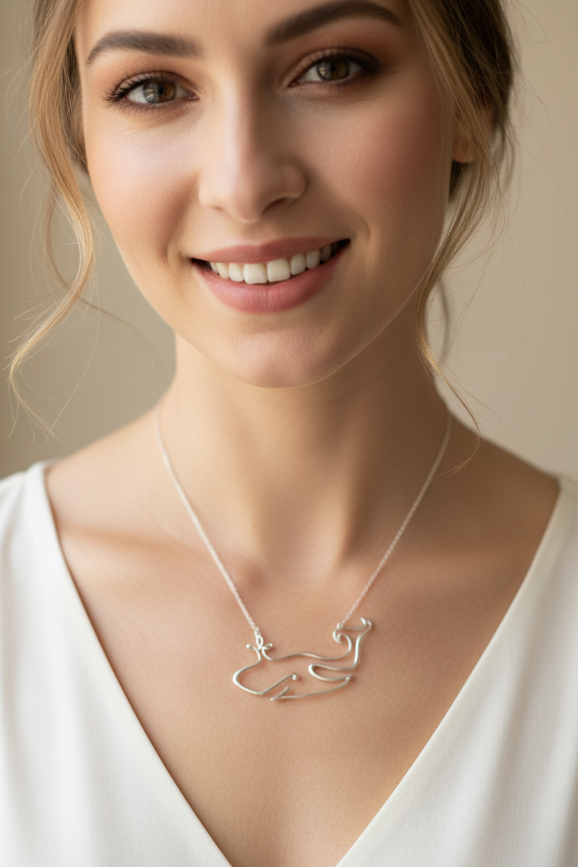 Whale Line Necklace | Necklet | Wiccan Center