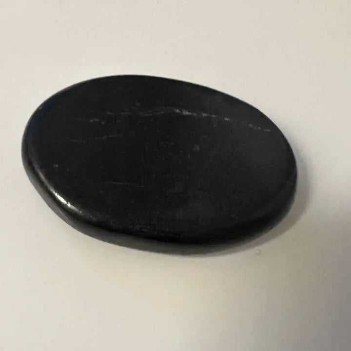 Russian Shungite Flat Palm Stone | Tumbled Stones | Wiccan Center