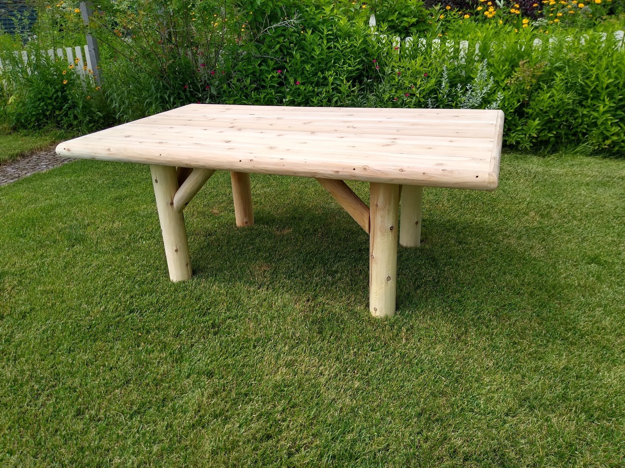 Rustic Outdoor Wooden Patio Table | | Wiccan Center