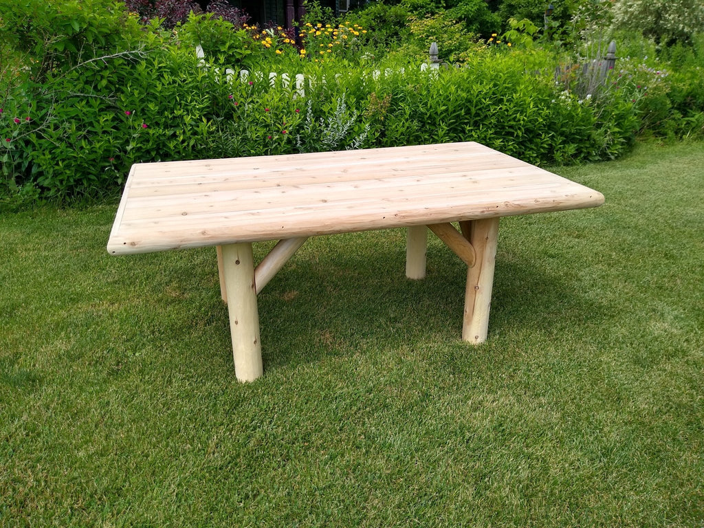 Rustic Outdoor Wooden Patio Table | | Wiccan Center