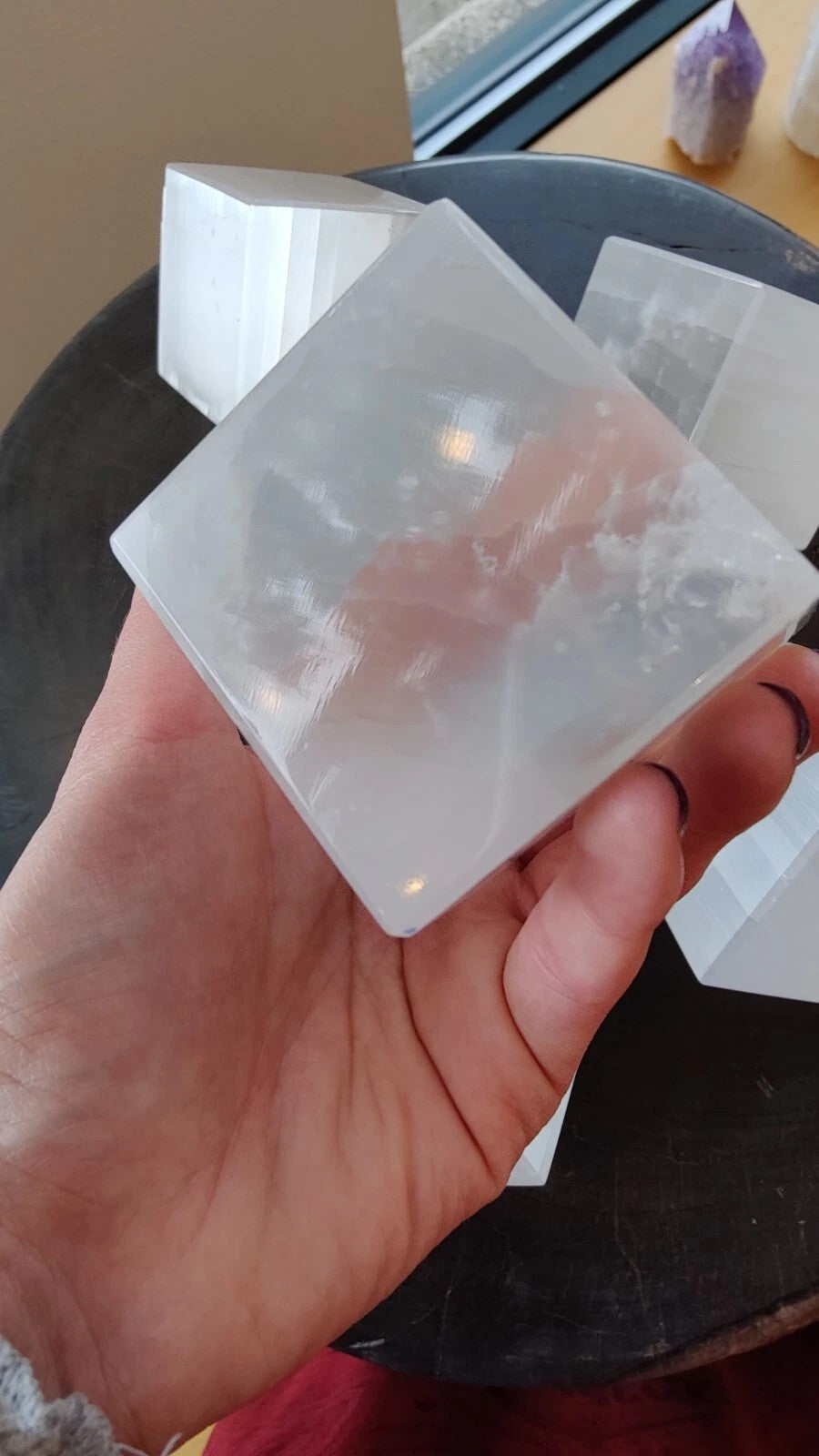 Selenite Standing Cube 5cm | Lapidary | Wiccan Center