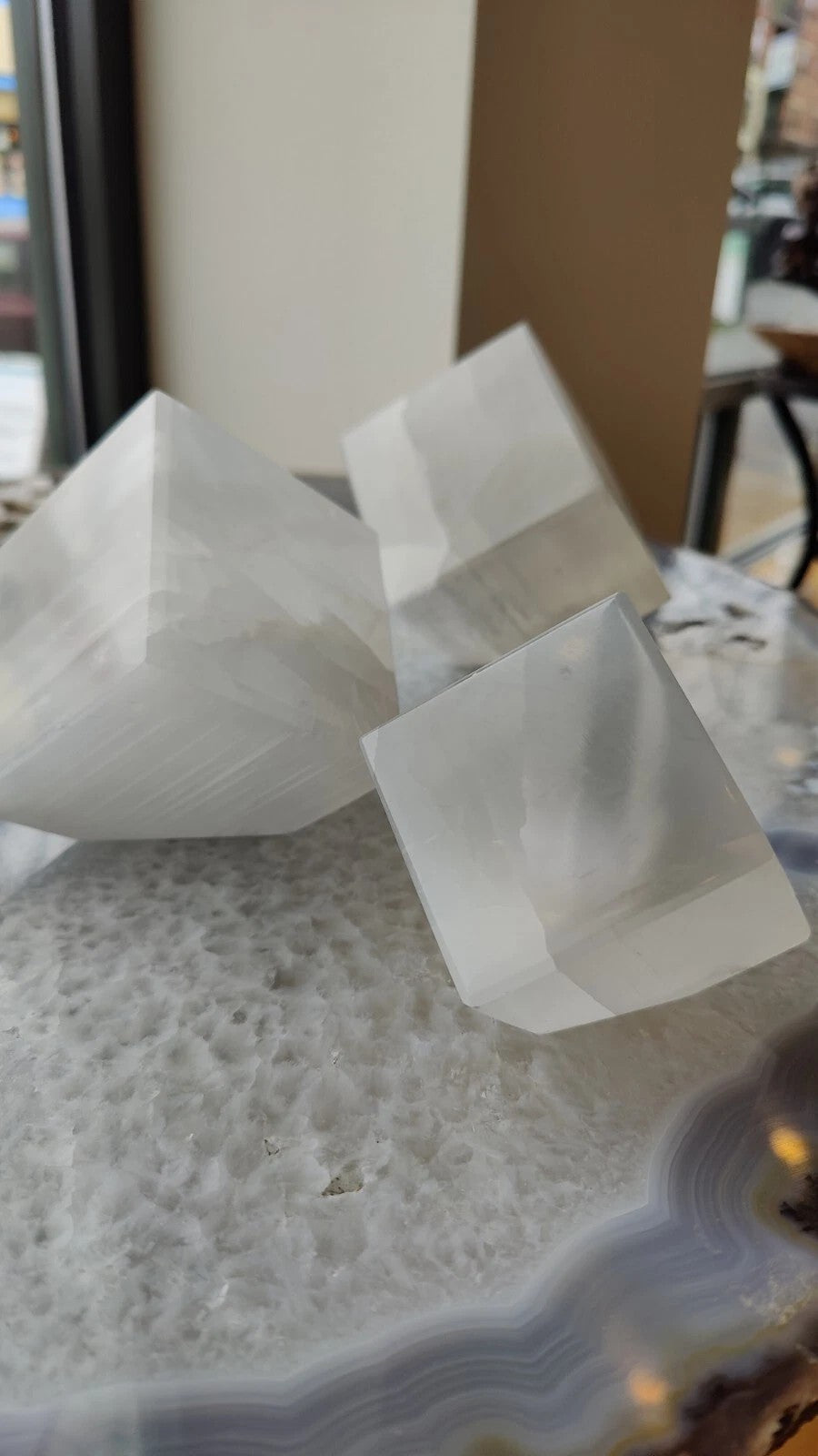 Selenite Standing Cube 7cm | Lapidary | Wiccan Center