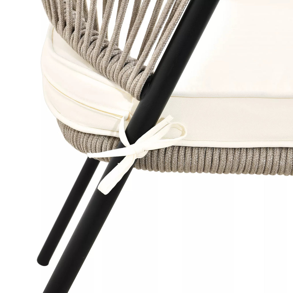 Outdoor Cushioned Rope Patio Chair (Set of 4) | | Wiccan Center