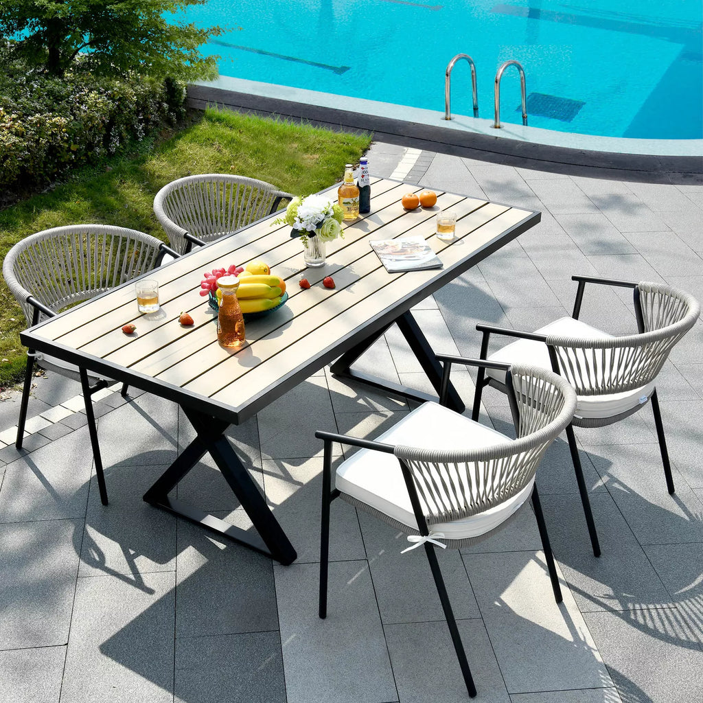 Outdoor Cushioned Rope Patio Chair (Set of 4) | | Wiccan Center