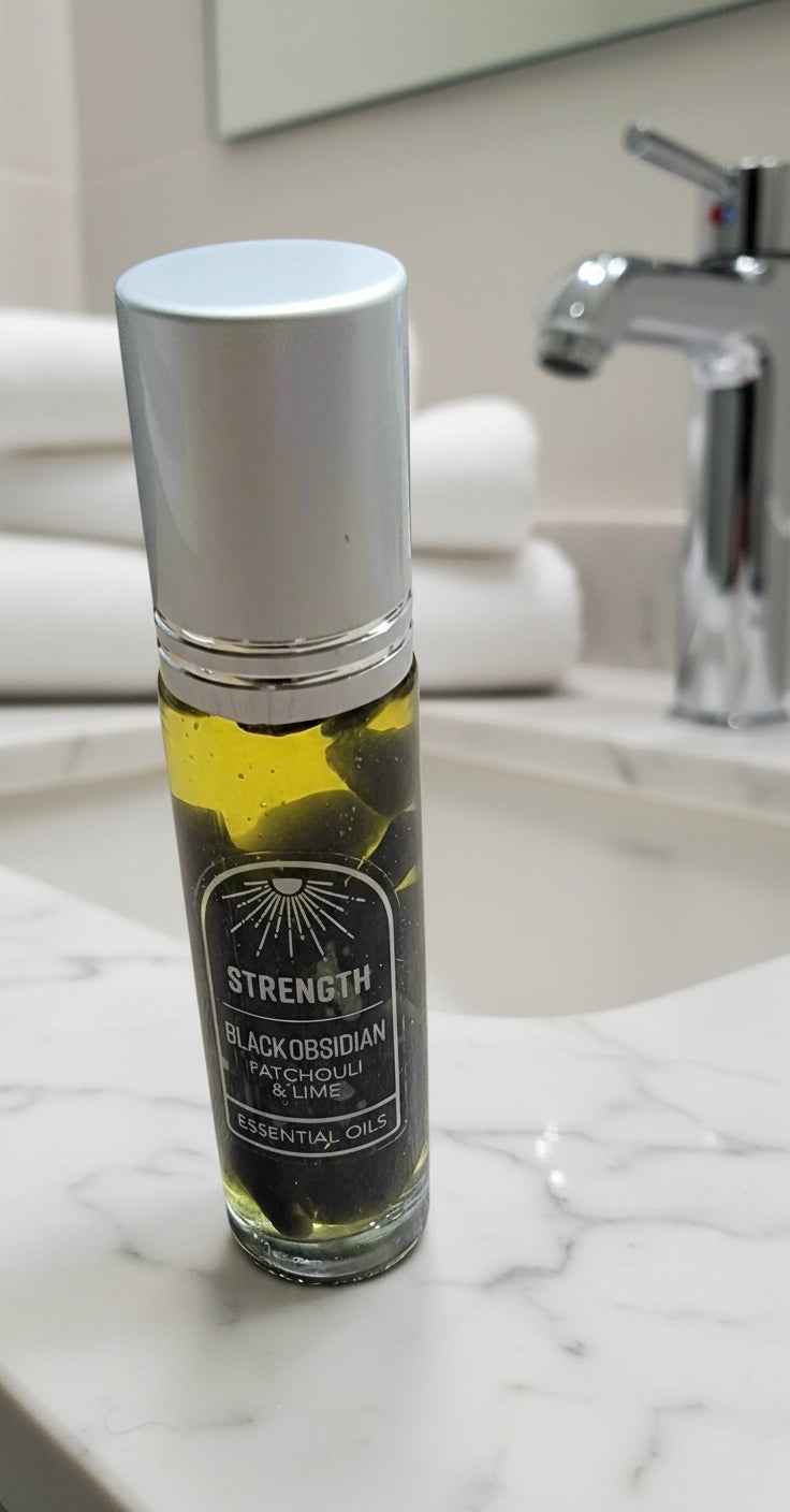 Strength Energy Stone Roll On Body Oil for Vitality and Balance | | Wiccan Center